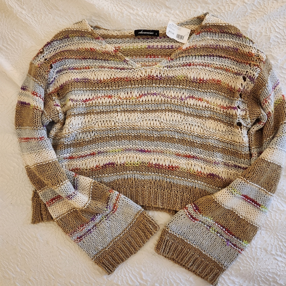 NWT multi-colored sweater Size S